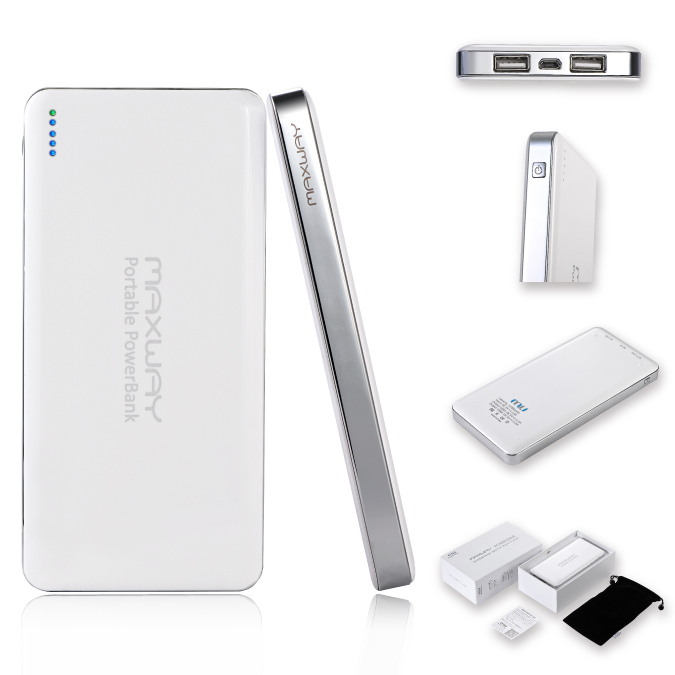 Maxway portable charger 12000mah white