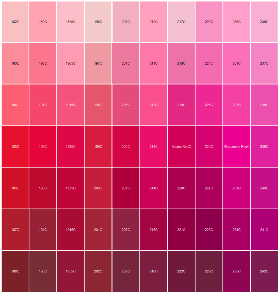 images of pantone pink color chart spacehero